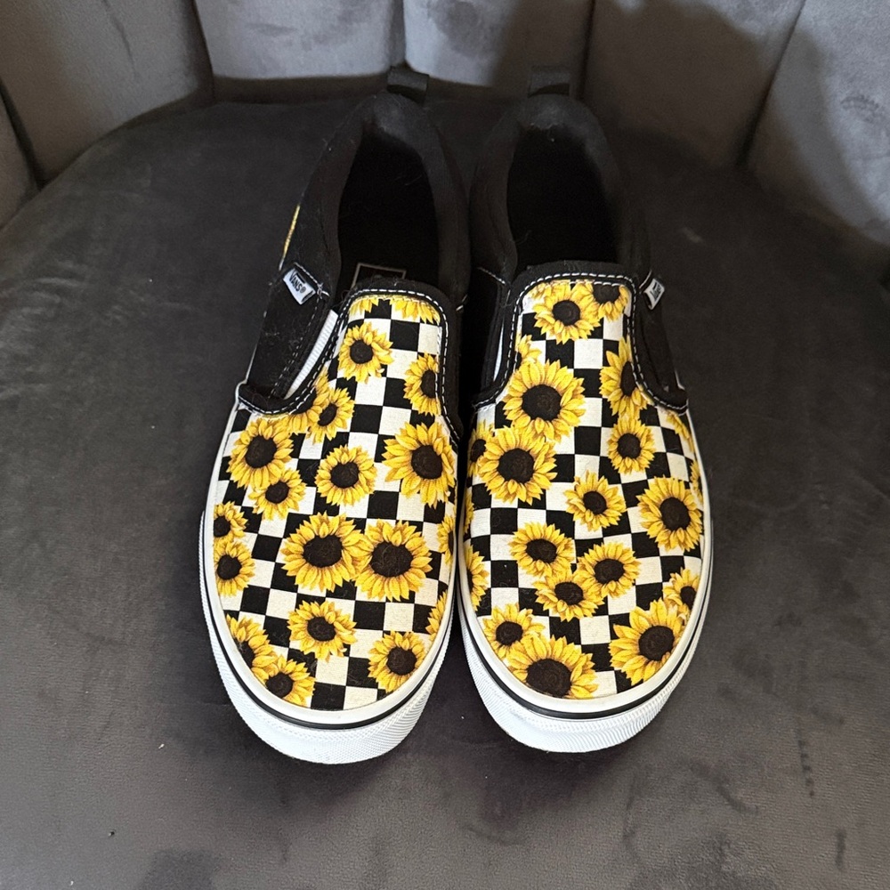 Vans Sunflower Checkered Slip-On Sneakers